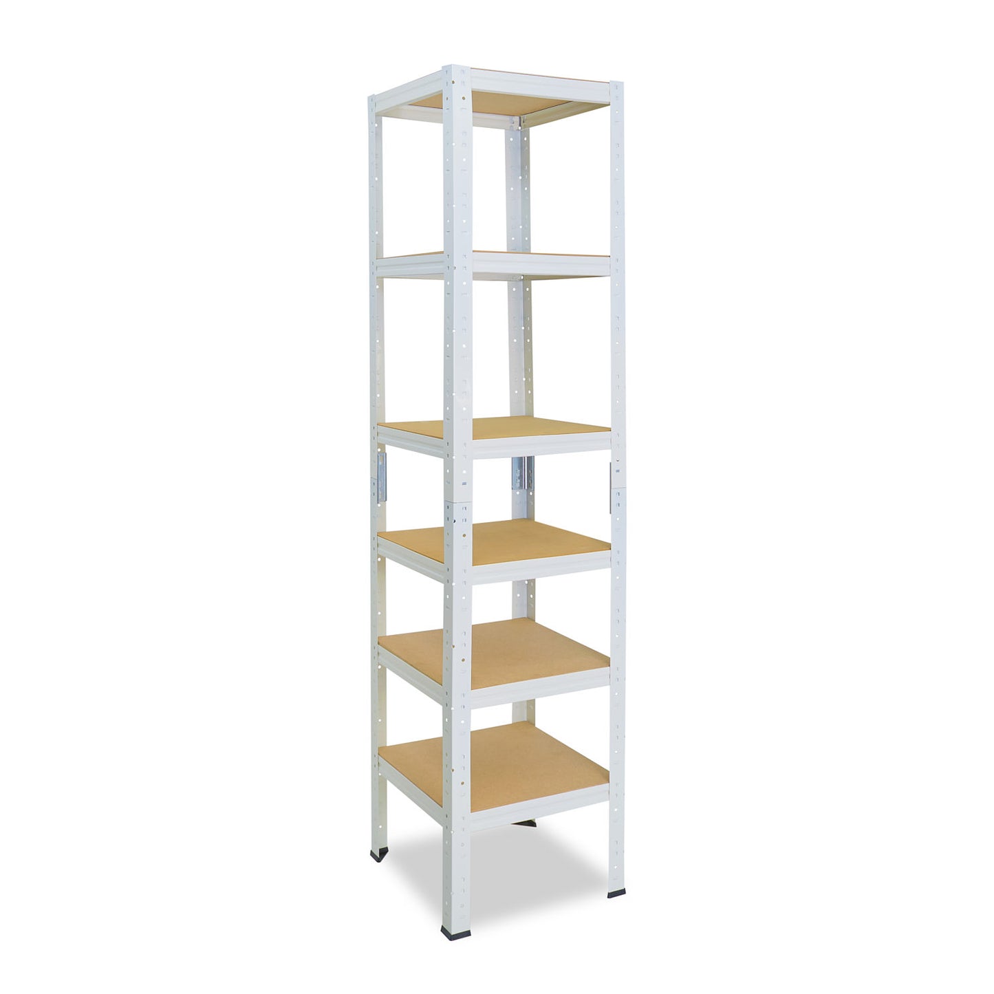 shelfplaza HOME Schwerlastregal 230x45x45 cm weiß mit 6 Böden