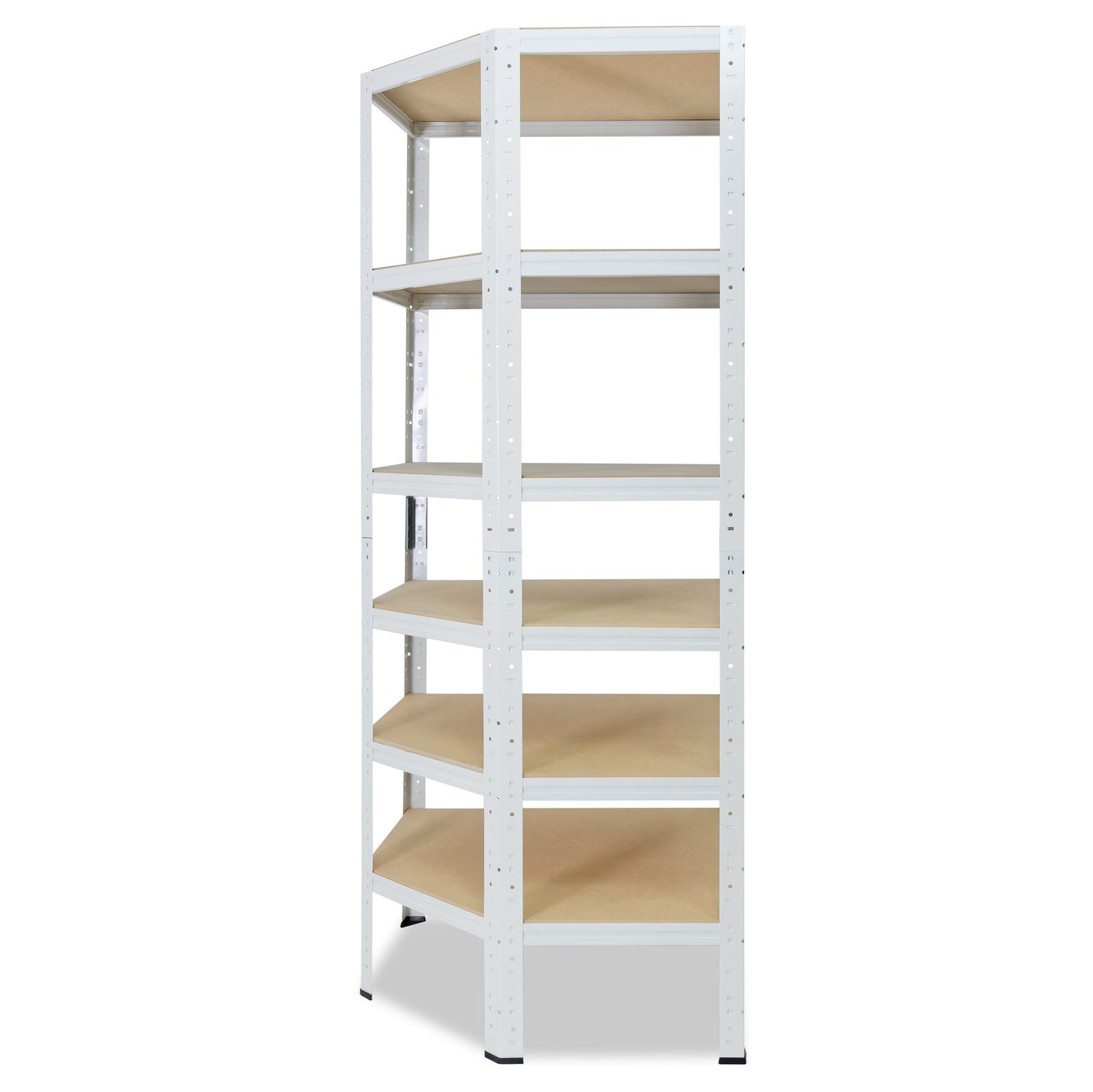 shelfplaza HOME Eckregal 180x90x60 cm weiß mit 6 Böden