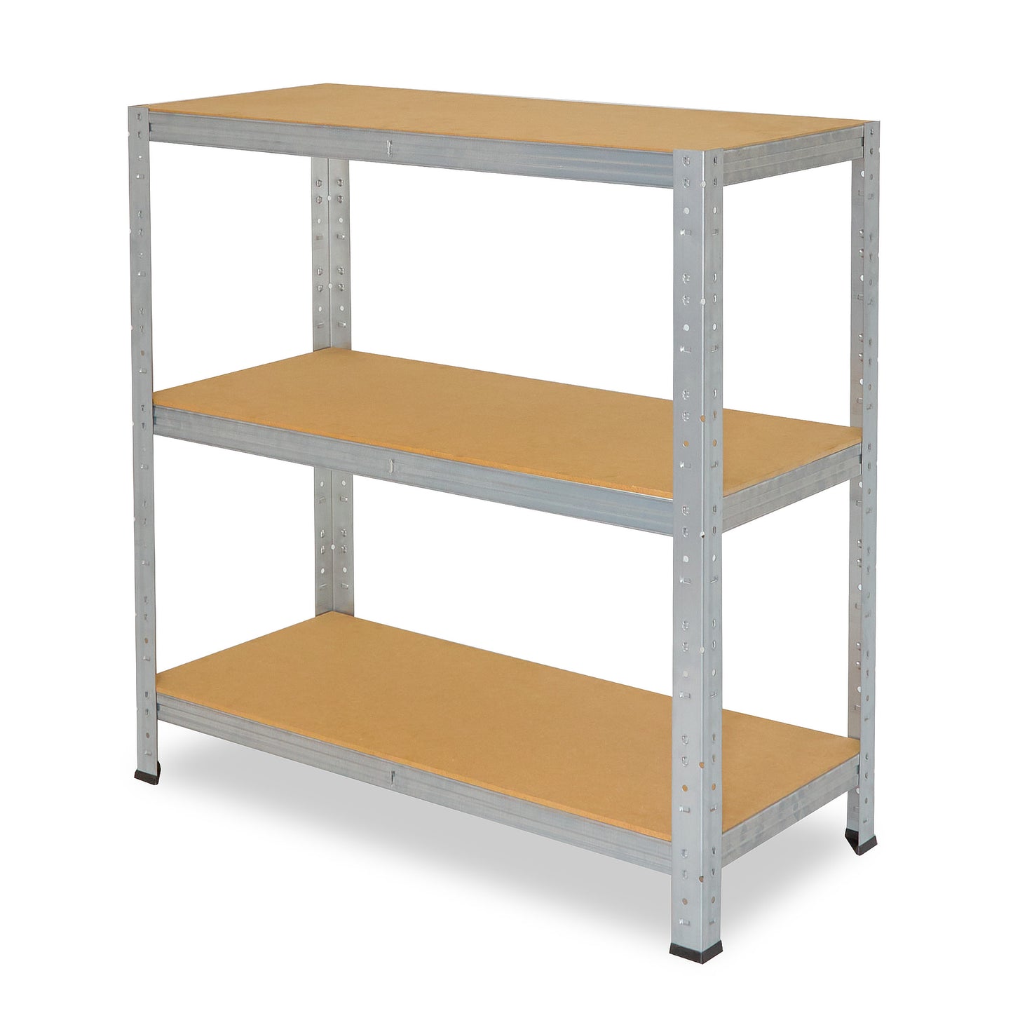 shelfplaza HOME Schwerlastregal 100x80x45 cm verzinkt mit 3 Böden