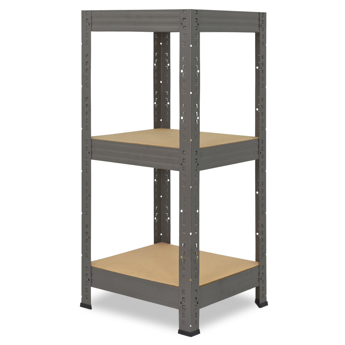 shelfplaza PRO Schwerlastregal 90x30x30 cm grau mit 3 Böden