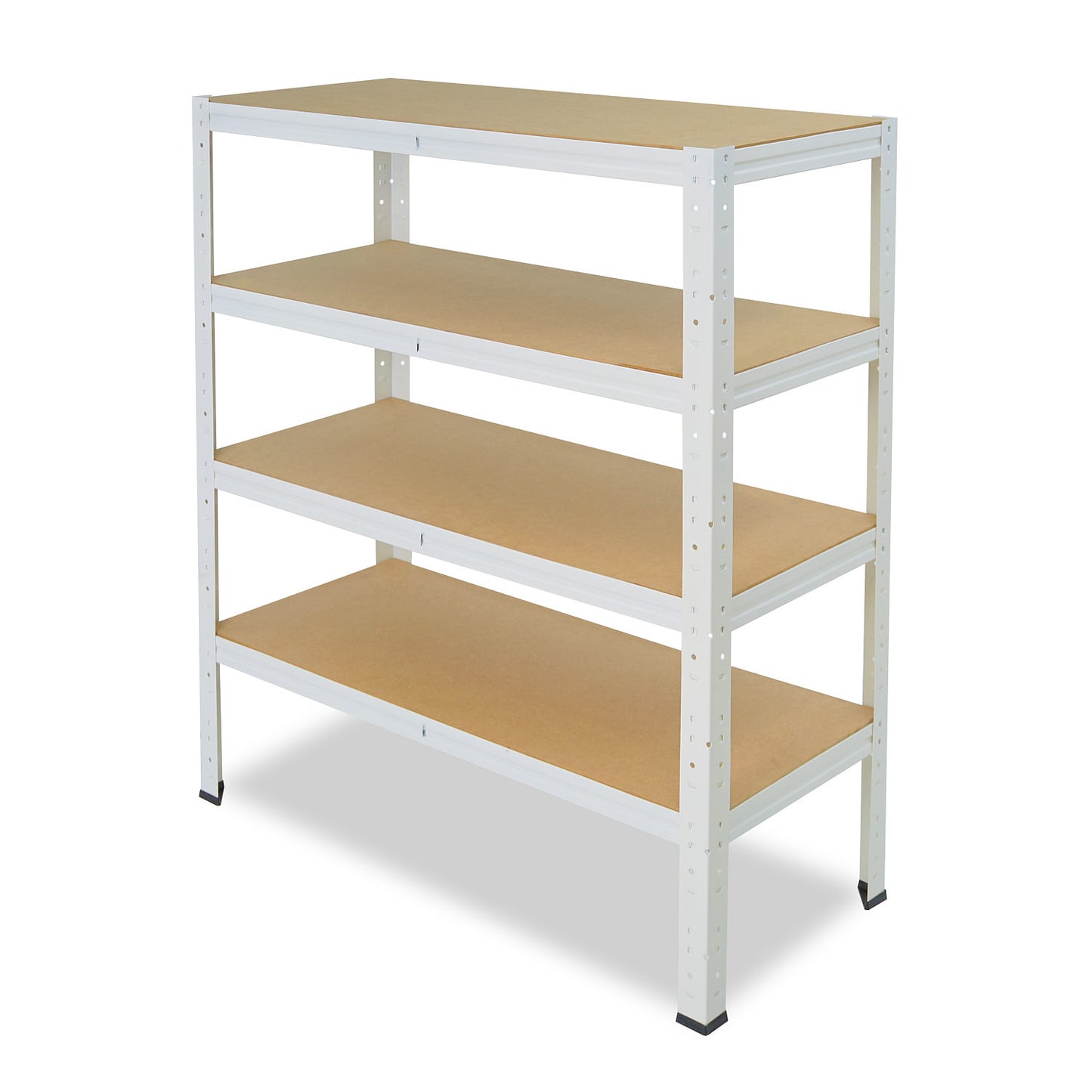 shelfplaza HOME Schwerlastregal 100x110x45 cm weiß mit 4 Böden