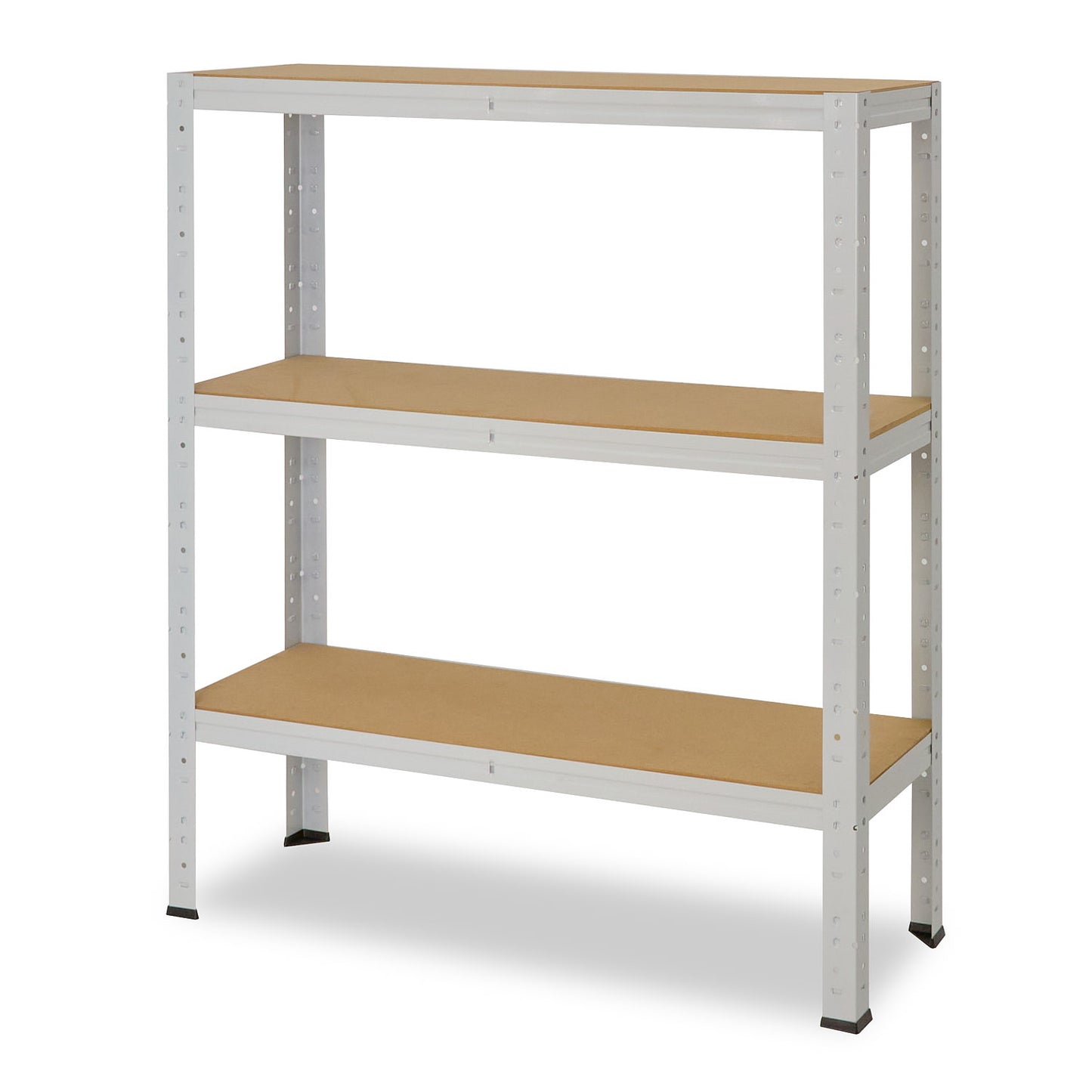 shelfplaza OFFICE Schwerlastregal 100x90x30 cm lichtgrau mit 3 Böden