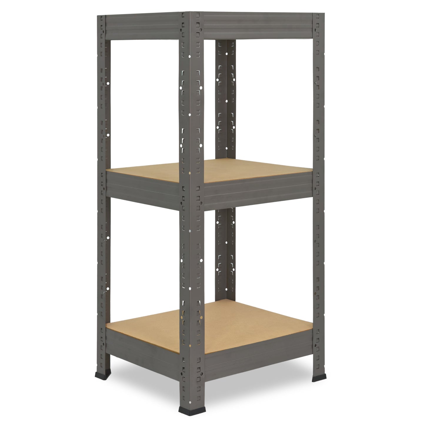 shelfplaza PRO Schwerlastregal 90x30x30 cm grau mit 3 Böden
