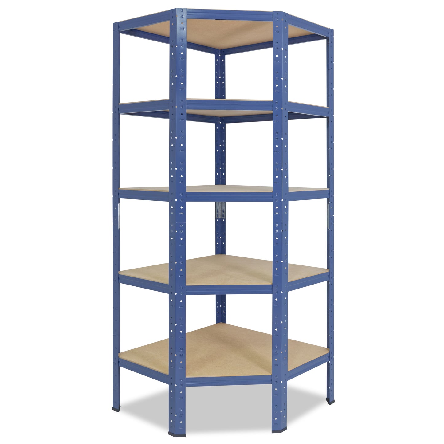 shelfplaza HOME Eckregal 200x70x40 cm blau mit 5 Böden