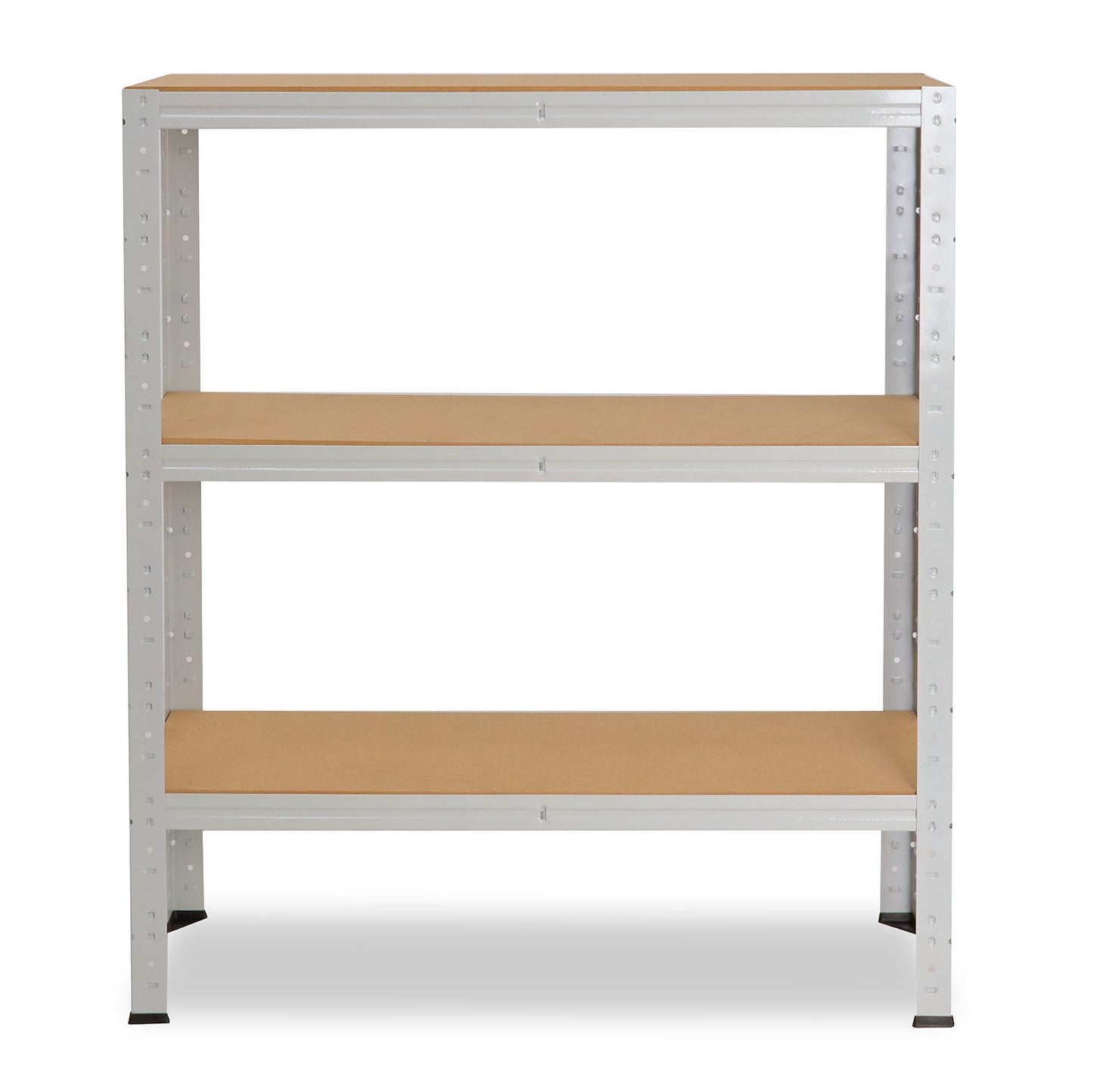 shelfplaza OFFICE Schwerlastregal 100x90x30 cm lichtgrau mit 3 Böden