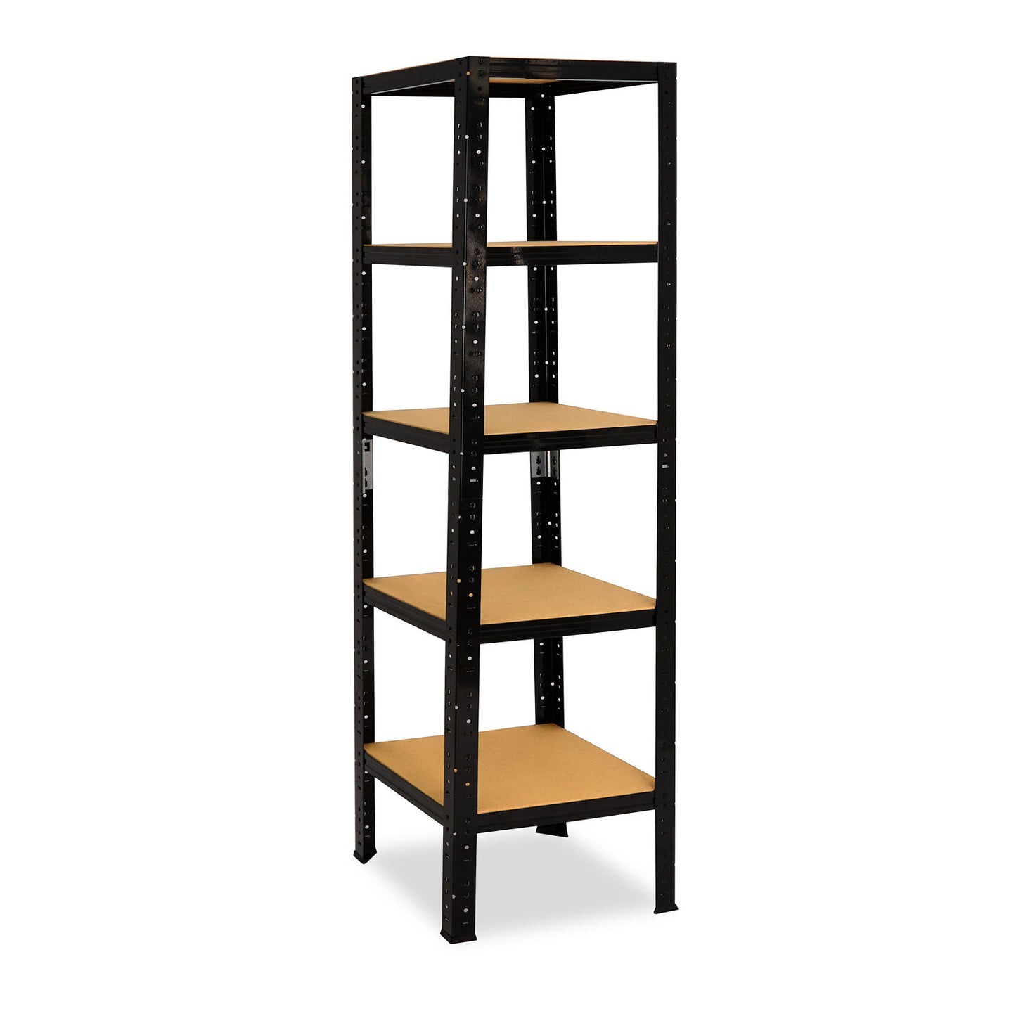 shelfplaza BLACK Schwerlastregal 200x23x23 cm schwarz mit 5 Böden
