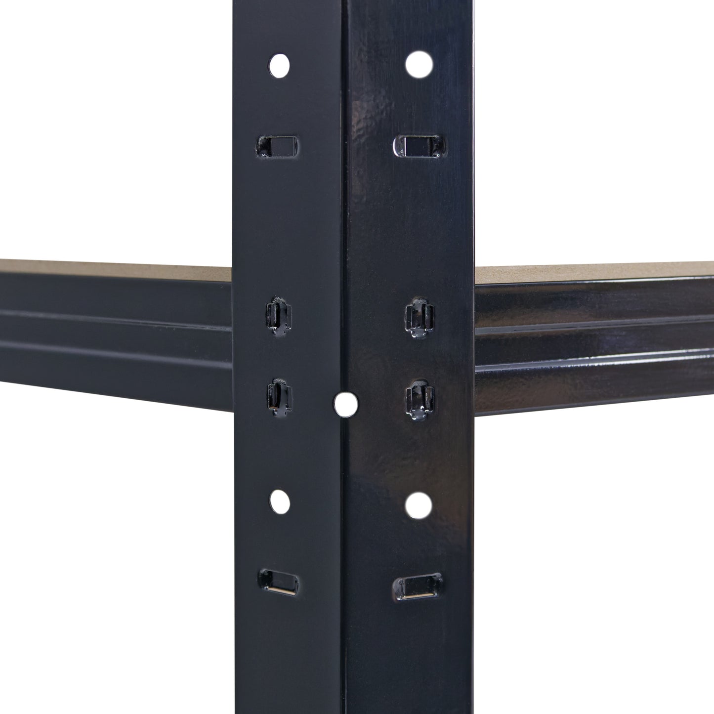 shelfplaza BLACK Eckregal 230x70x45 cm schwarz mit 6 Böden
