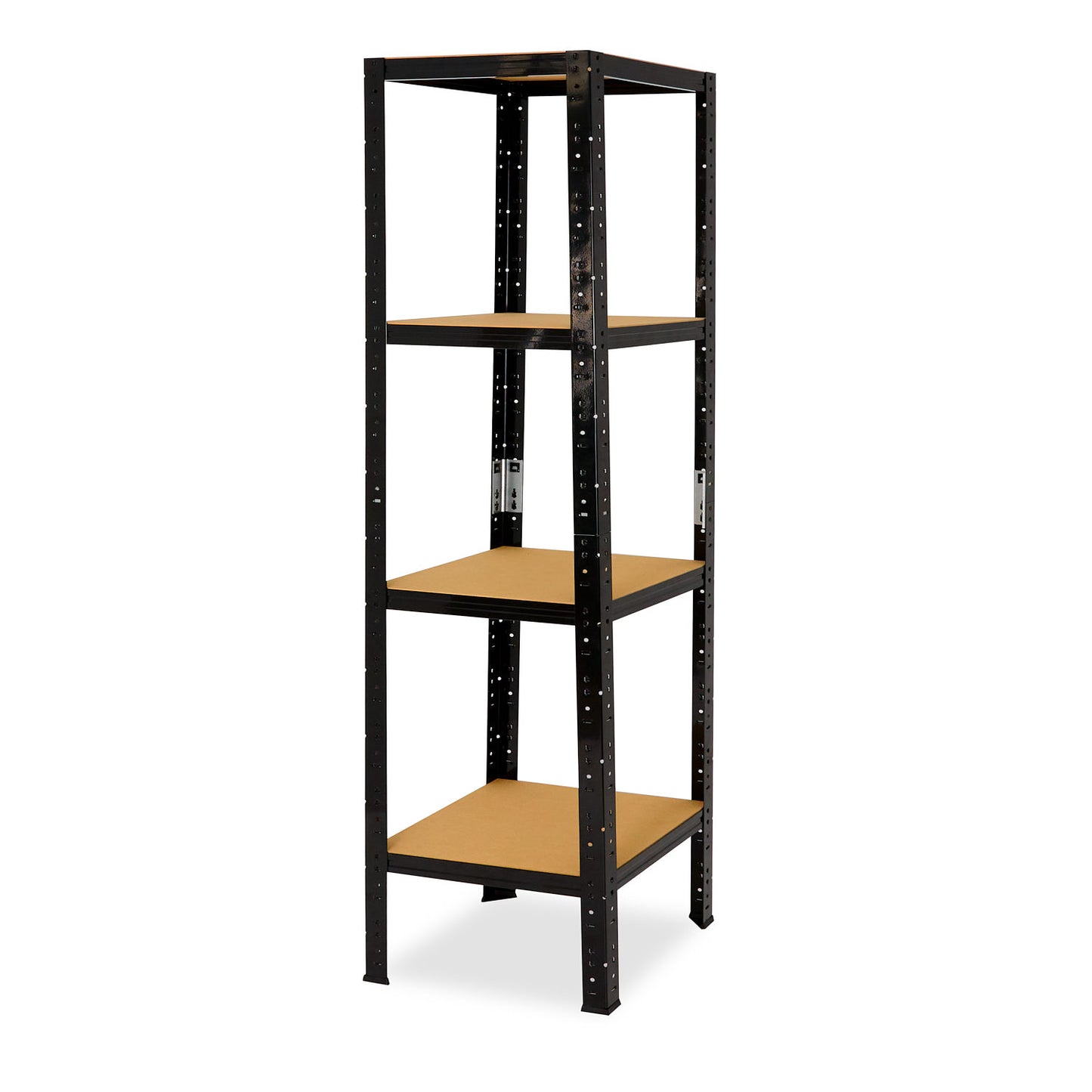 shelfplaza BLACK Schwerlastregal 180x45x45 cm schwarz mit 4 Böden