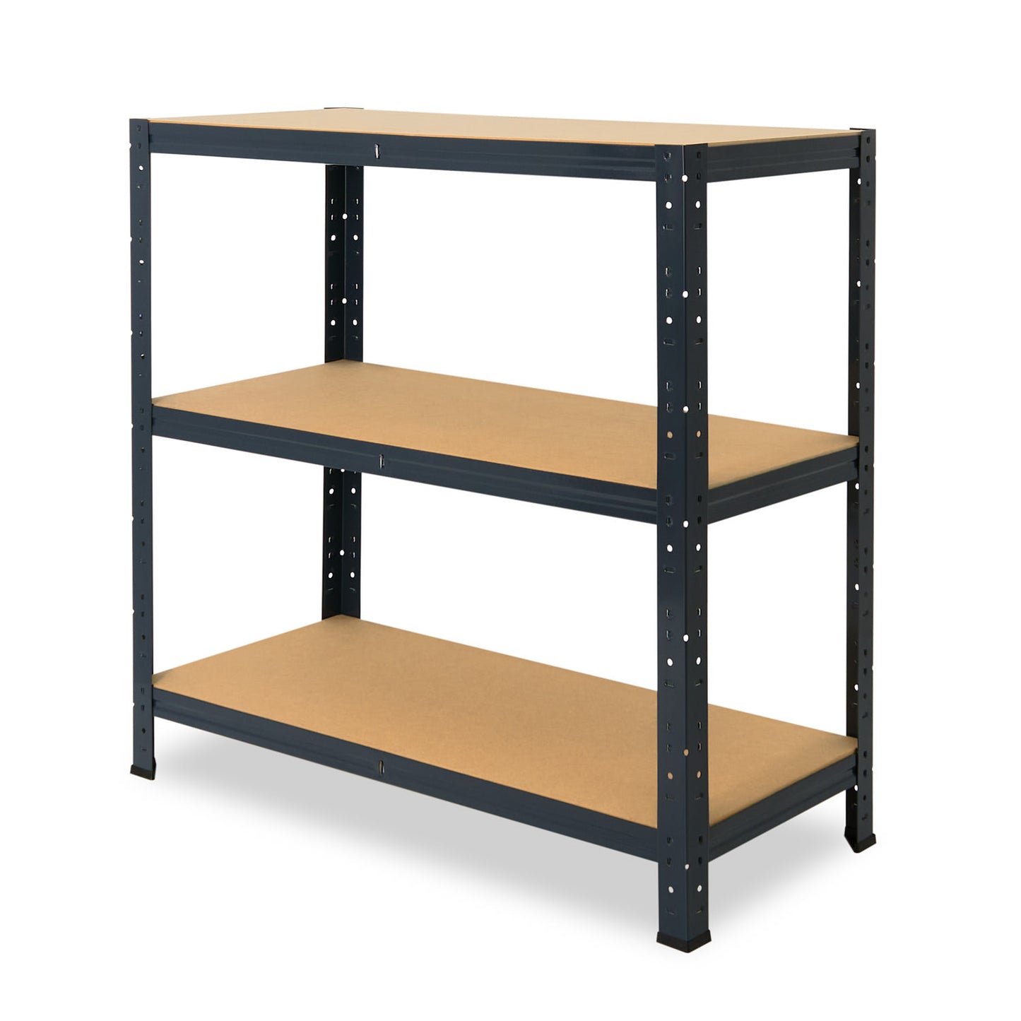 shelfplaza HOME Schwerlastregal 100x50x40 cm anthrazit mit 3 Böden