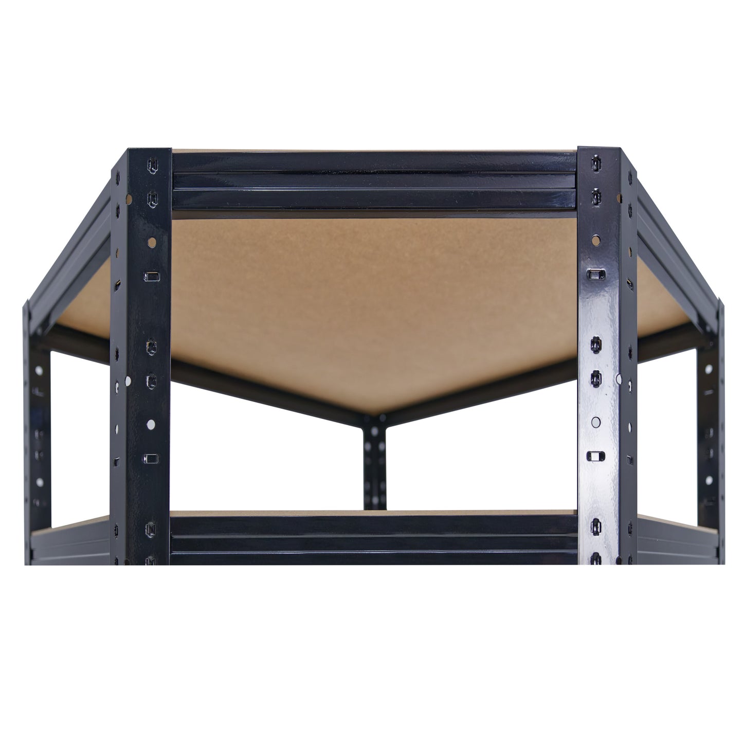shelfplaza BLACK Eckregal 230x70x45 cm schwarz mit 6 Böden