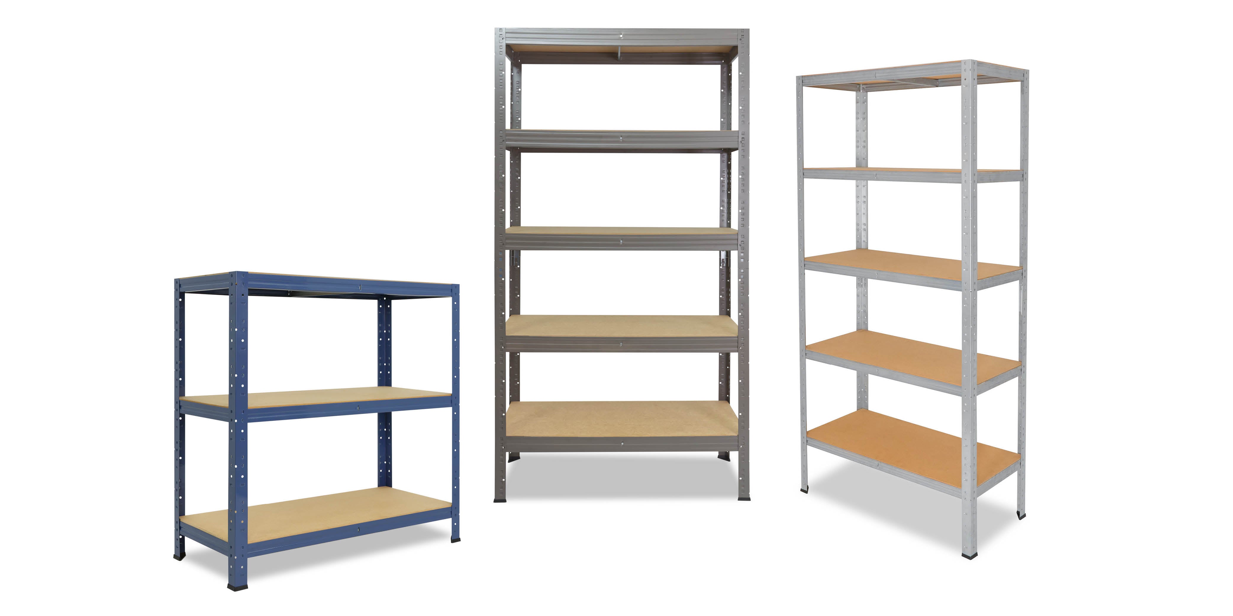 shelfplaza Schwerlastregal PROFI, 230x100x50cm blau-orange, 6 Böden shelfplaza Schwerlastregal PROFI, 230x100x50cm blau-orange, 6 Böden