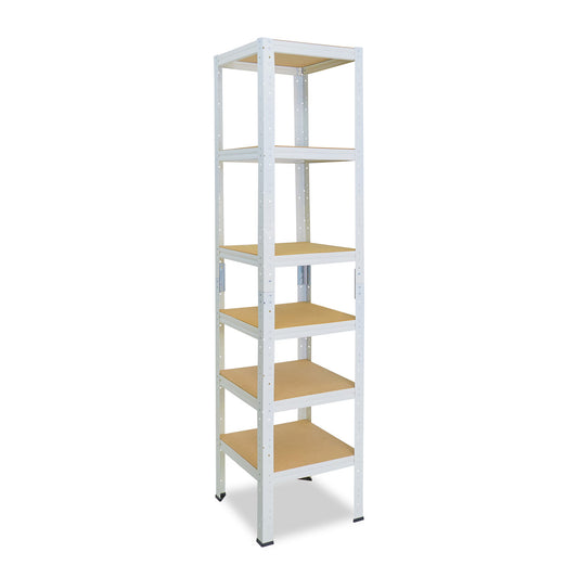 shelfplaza HOME Schwerlastregal 200x45x45 cm weiß mit 6 Böden