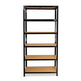 shelfplaza BLACK 200x120x40 cm metalen stellingkast in zwart met 6 planken en 145 kg draagvermogen per plank