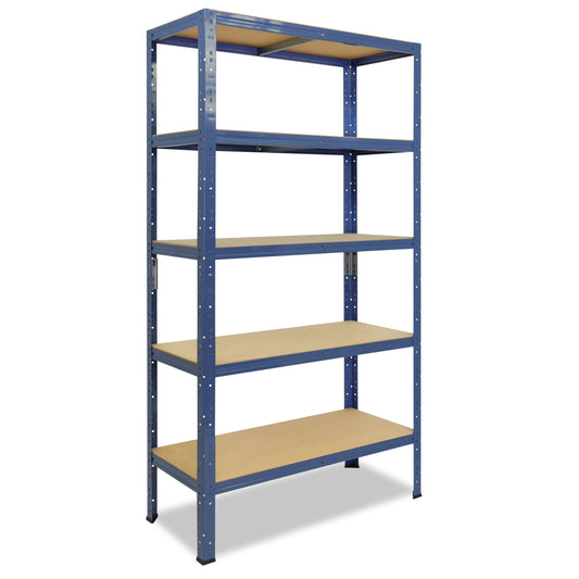 shelfplaza HOME Schwerlastregal 180x40x50 cm blau mit 5 Böden