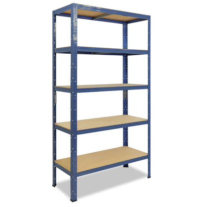 shelfplaza HOME Schwerlastregal 155x40x30 cm blau mit 5 Böden