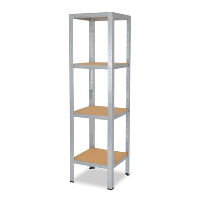 shelfplaza HOME Schwerlastregal 155x30x30 cm verzinkt mit 4 Böden