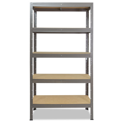 shelfplaza PRO Schwerlastregal 180x90x30 cm grau mit 5 Böden