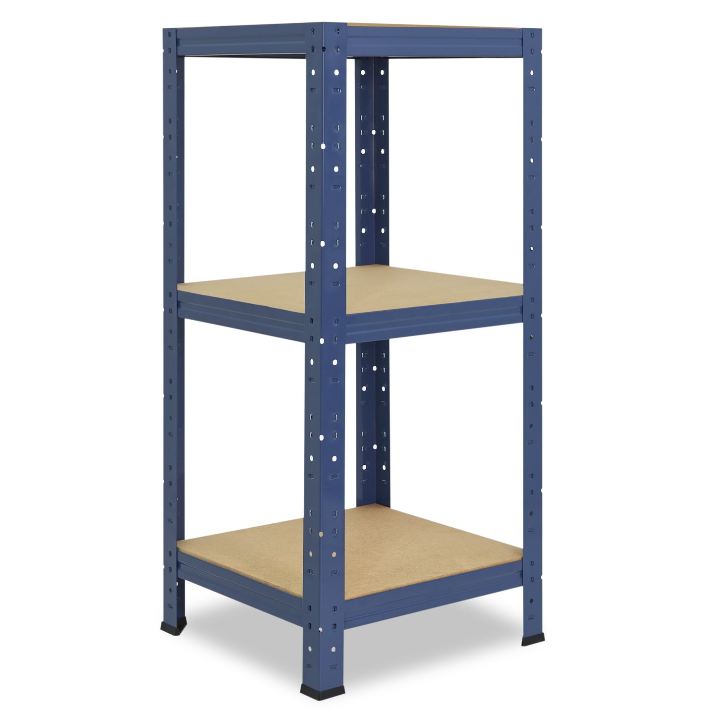 shelfplaza HOME Schwerlastregal 90x30x30 cm blau mit 3 Böden