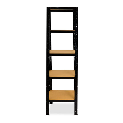 shelfplaza BLACK Schwerlastregal 200x40x40 cm schwarz mit 5 Böden