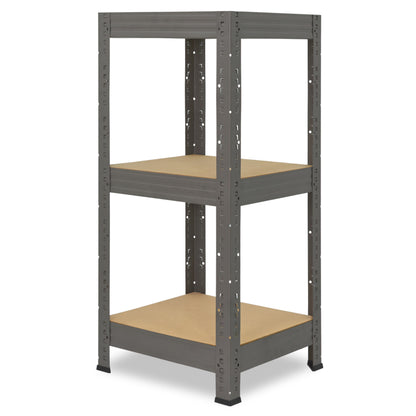 shelfplaza PRO Schwerlastregal 90x45x45 cm grau mit 3 Böden