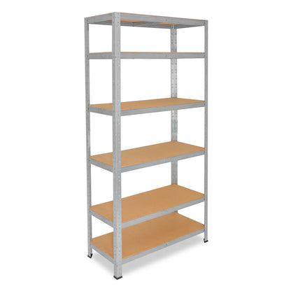 shelfplaza HOME Schwerlastregal 230x110x60 cm verzinkt mit 6 Böden