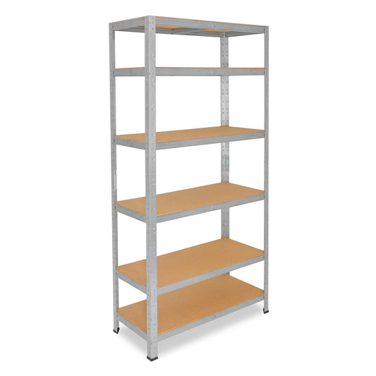 shelfplaza HOME Schwerlastregal 180x23x45 cm verzinkt mit 6 Böden