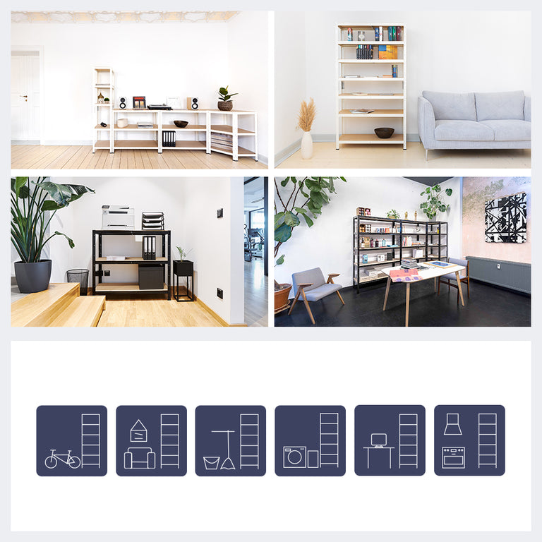 verschiedenste Anwendungsmöglichkeiten: Keller, Garage, Werkstatt, Wohnzimmer, Abstellraum, Küche, Lager