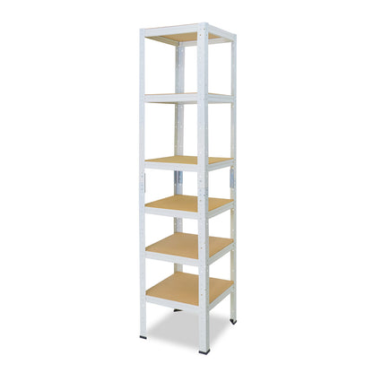 shelfplaza HOME Schwerlastregal 230x50x50 cm weiß mit 6 Böden