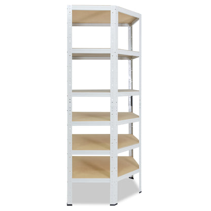 shelfplaza HOME Eckregal 180x60x30 cm weiß mit 6 Böden