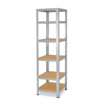 shelfplaza HOME Schwerlastregal 180x50x50 cm verzinkt mit 6 Böden