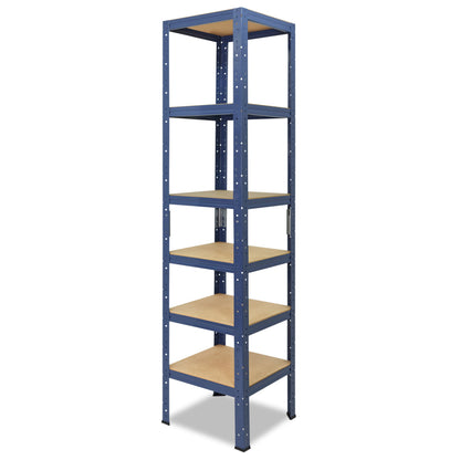 shelfplaza HOME Schwerlastregal 200x60x60 cm blau mit 6 Böden