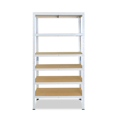 shelfplaza HOME Schwerlastregal 200x40x45 cm weiß mit 6 Böden