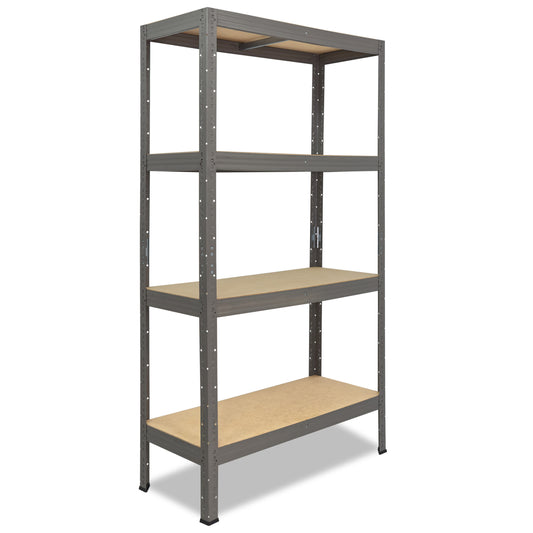 shelfplaza PRO Schwerlastregal 180x90x60 cm grau mit 4 Böden