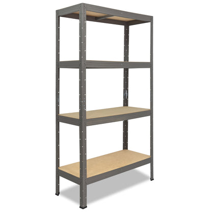 shelfplaza PRO Schwerlastregal 180x80x40 cm grau mit 4 Böden