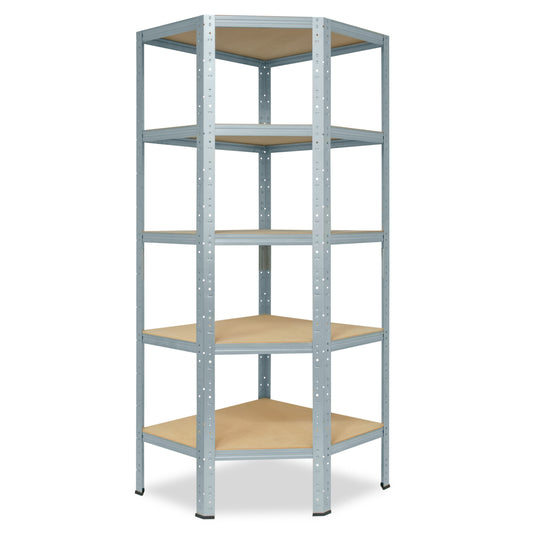 shelfplaza HOME Eckregal 180x70x40 cm verzinkt mit 5 Böden