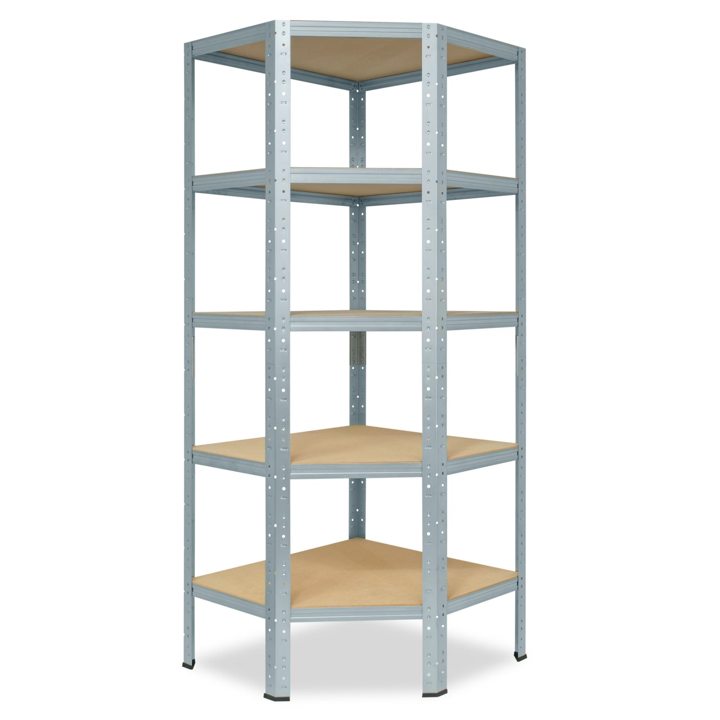 shelfplaza HOME Eckregal 180x85x40 cm verzinkt mit 5 Böden