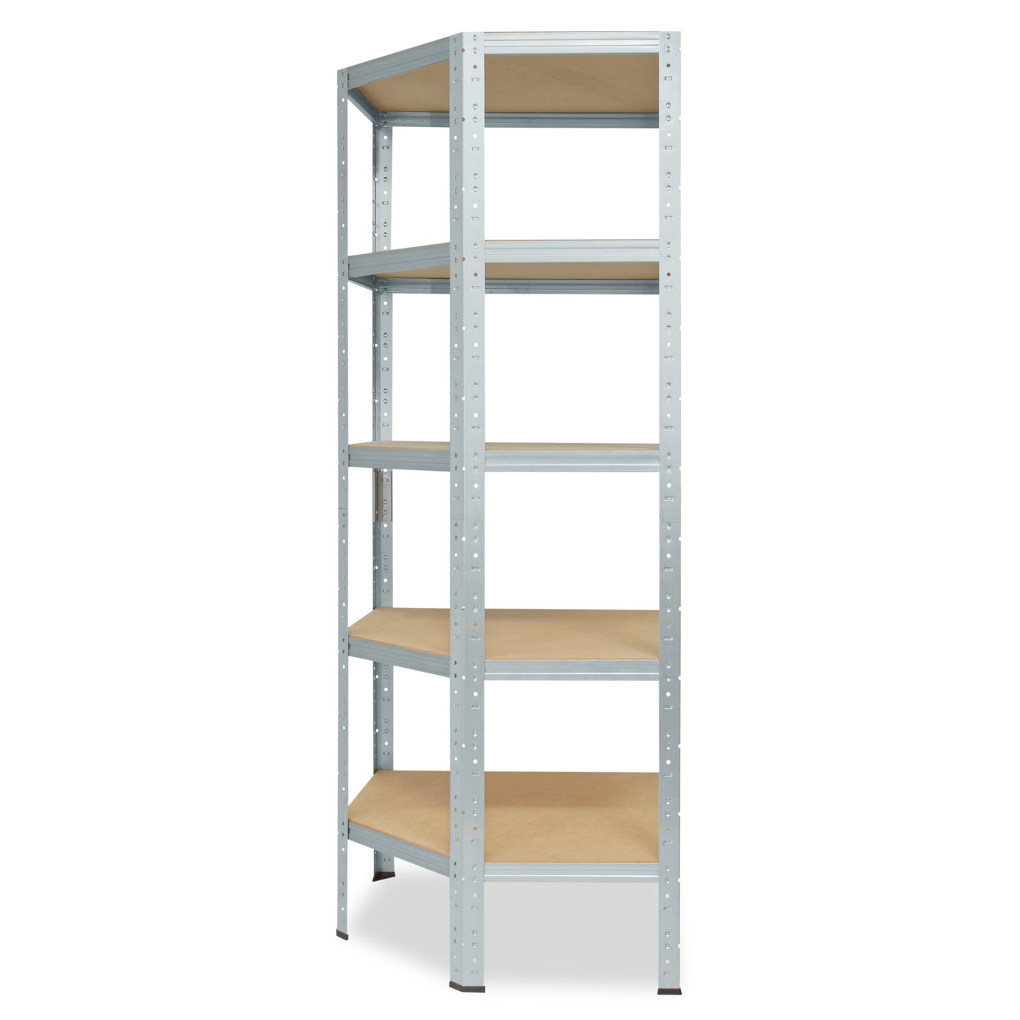 shelfplaza HOME Eckregal 200x85x40 cm verzinkt mit 5 Böden