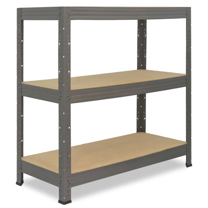 shelfplaza PRO Schwerlastregal 90x90x30 cm grau mit 3 Böden