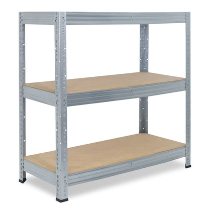 shelfplaza PRO Schwerlastregal 90x90x45 cm verzinkt mit 3 Böden