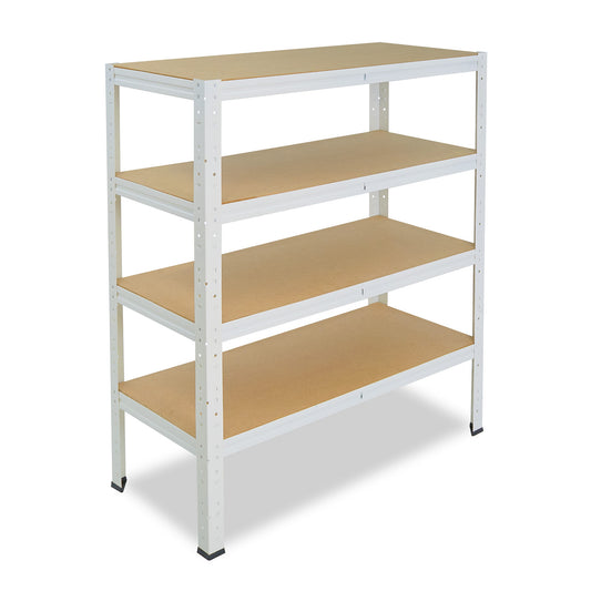 shelfplaza HOME Schwerlastregal 115x60x30 cm weiß mit 4 Böden