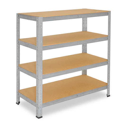 shelfplaza HOME Schwerlastregal 100x45x40 cm verzinkt mit 4 Böden