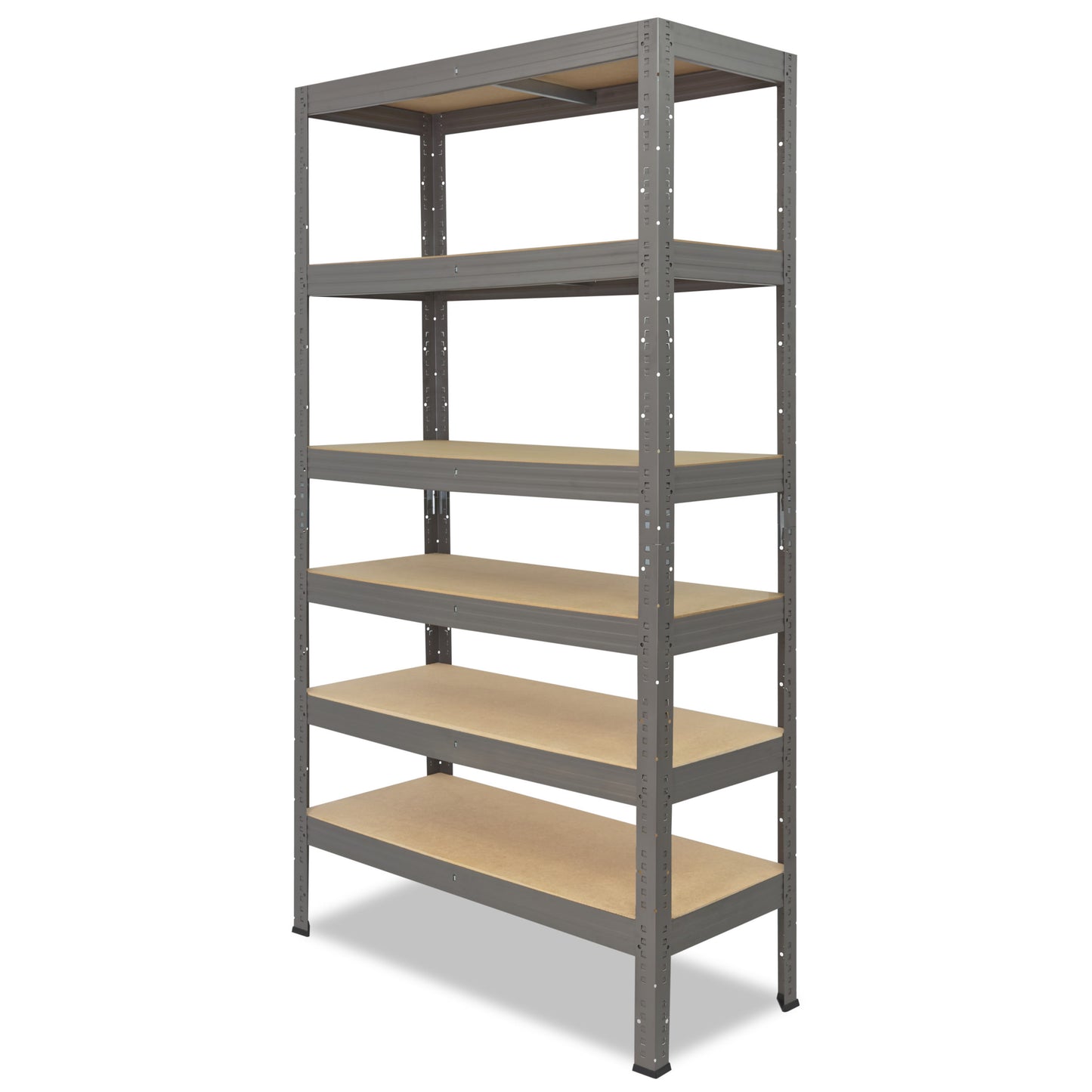 shelfplaza PRO Schwerlastregal 230x80x40 cm grau mit 6 Böden