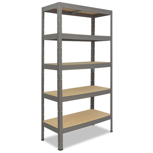 shelfplaza PRO Schwerlastregal 180x80x30 cm grau mit 5 Böden