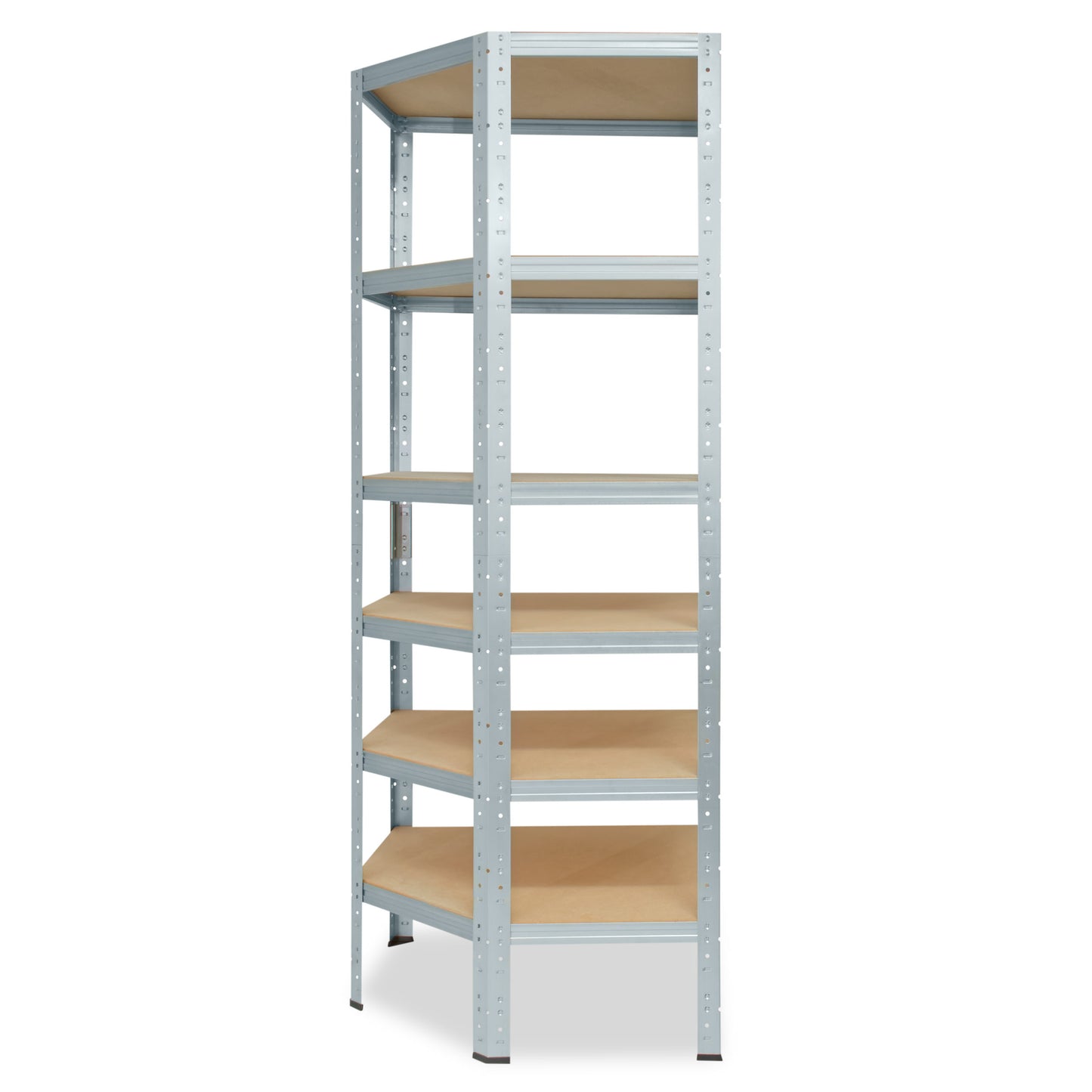 shelfplaza HOME Eckregal 180x80x50 cm verzinkt mit 6 Böden