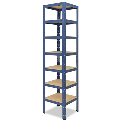 shelfplaza HOME Schwerlastregal 200x40x40 cm blau mit 7 Böden