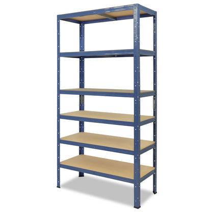 shelfplaza HOME Schwerlastregal 180x110x30 cm blau mit 6 Böden