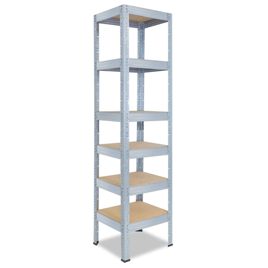 shelfplaza PRO Schwerlastregal 155x30x30 cm verzinkt mit 6 Böden