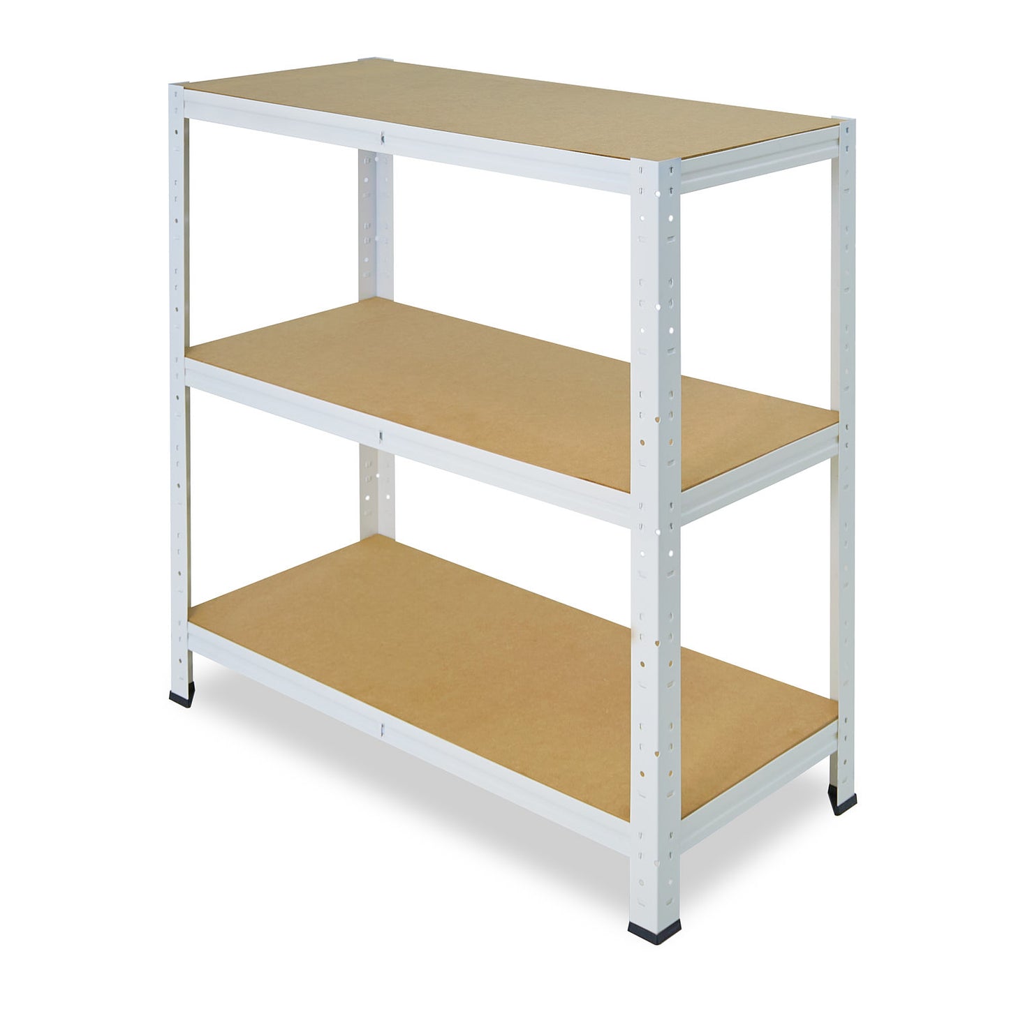 shelfplaza HOME Schwerlastregal 90x30x45 cm weiß mit 3 Böden