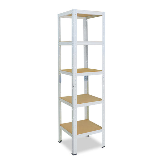 shelfplaza HOME Schwerlastregal 180x40x40 cm weiß mit 5 Böden