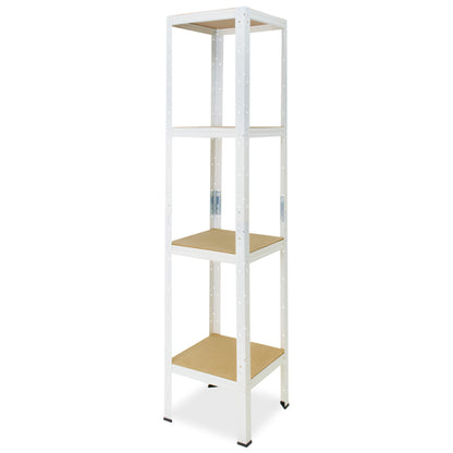 shelfplaza HOME Schwerlastregal 155x30x30 cm weiß mit 4 Böden